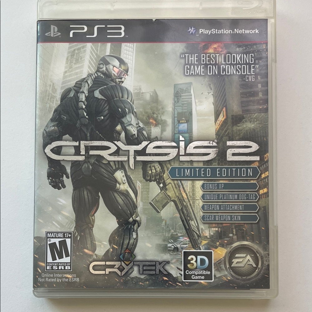 PS3  crysis 2 Limited Edition video game